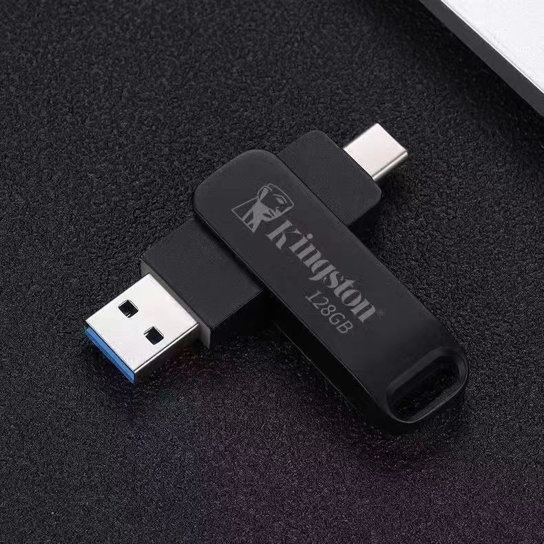 Clé USB Mobile en Gros Rotative en Métal pour Ordinateur et Téléphone Portable Double Usage Transmission Rapide