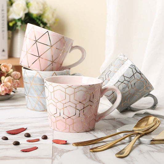 Geometric ceramic mug
