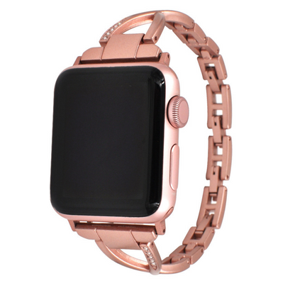 X-Shape Stainless Steel Apple Watch Band – Luxury Metal Strap for All Series