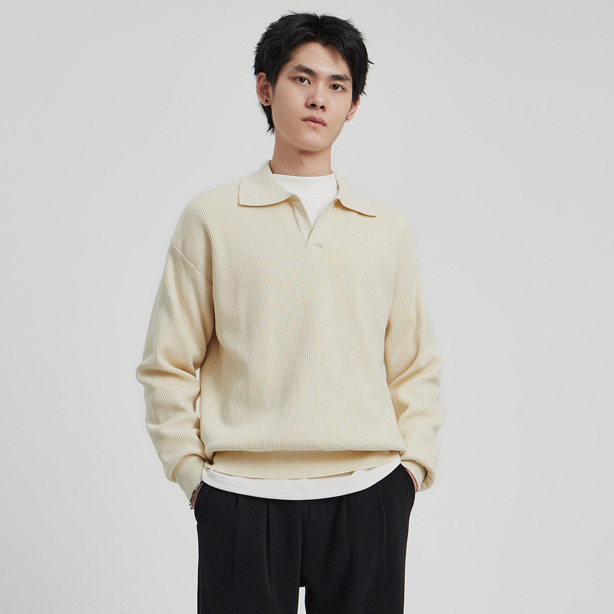 V-Neck Knit Sweater