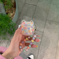 Clear Bear Shaped Airpods Case Colorful Charm