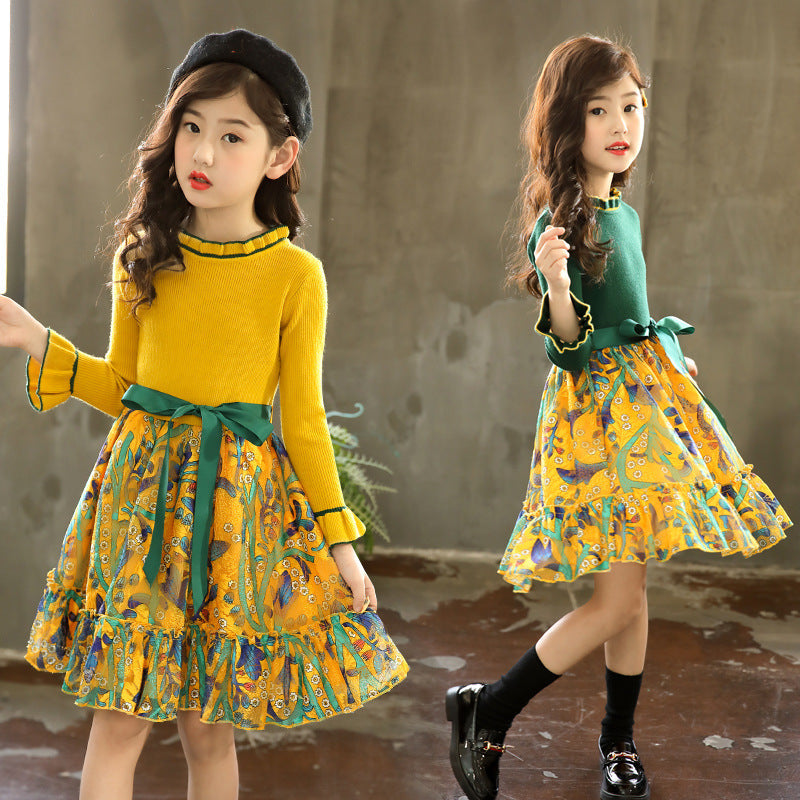 Vestido floral de niña