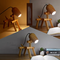 Personalized solid wood table lamp