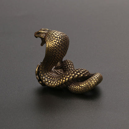 Pure Copper Zodiac Snake Tea Table Ornament