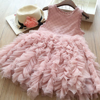 Jupe gâteau multicouche en filet pour fille - Robe de petite fille tendance