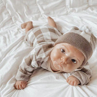 Baby Winter Checkerboard One-piece Newborn Winter Sweater