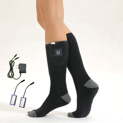 Electric Heating Thermostat Socks – USB Rechargeable Warm Foot Warmer Socks for Winter