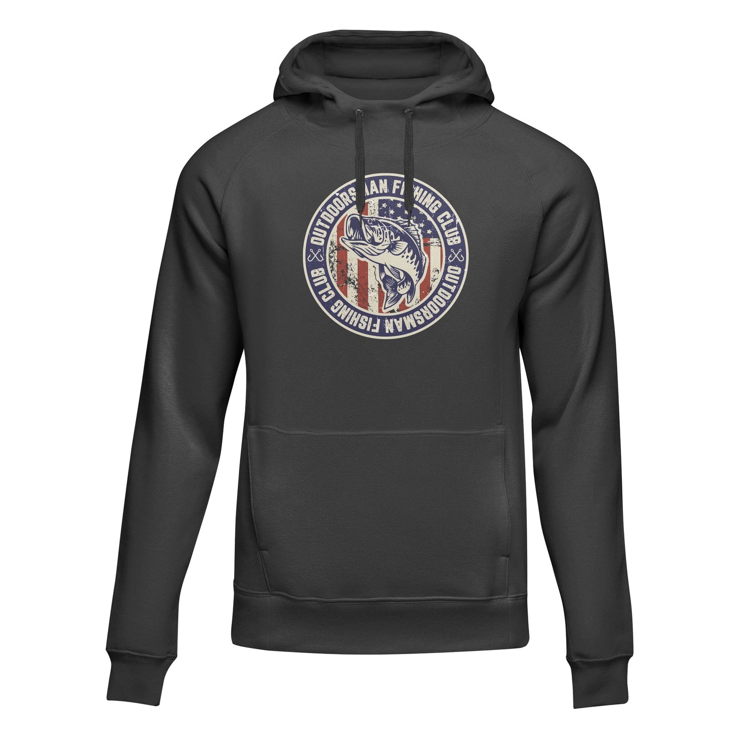 Sweat à capuche unisexe patriotique du club de pêche Outdoorsman
