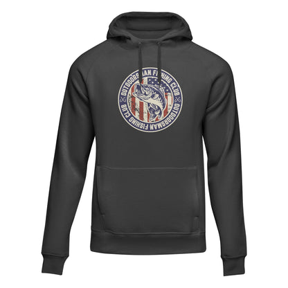 Sweat à capuche unisexe patriotique du club de pêche Outdoorsman