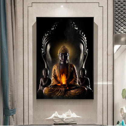 Tableaux sur toile mural Bouddha Dieu Peintures murales modernes sur toile Bouddha Images sur toile Affiches de bouddhisme Décoration murale