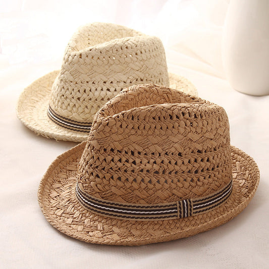 Sombrero de paja de verano para padres e hijos