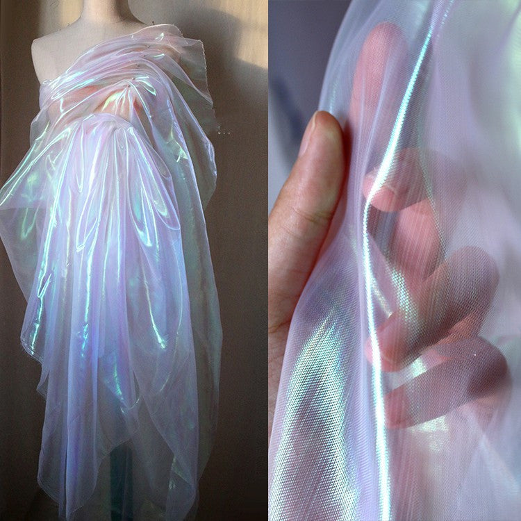 Tissu de vêtement de robe de mariée en organza Dishun