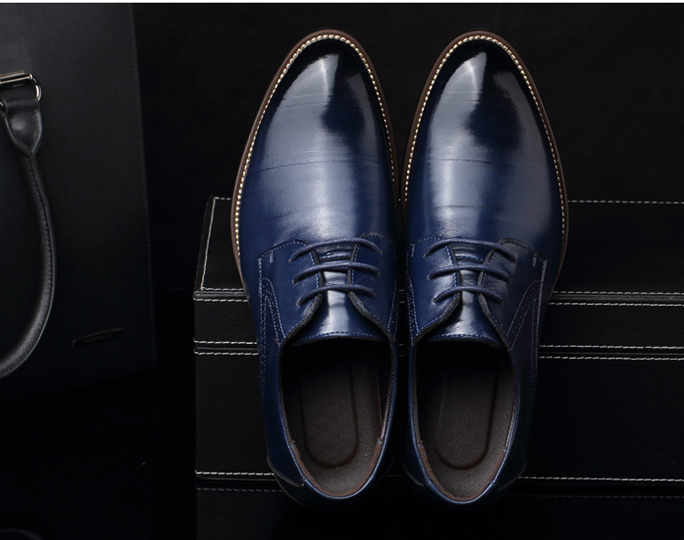Chaussures pour hommes en cuir chaussures de ville habillées d'affaires grandes tailles chaussures décontractées pour hommes