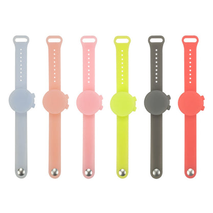 Pulsera desinfectante de silicona para exteriores con desinfectante de manos