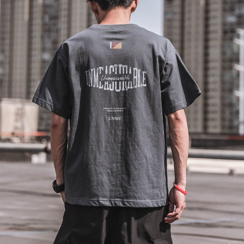 Men’s Pure Cotton Retro Short-Sleeve T-Shirt – Vintage Streetwear Tee