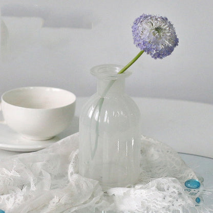Morandi Glass Vase – White & Blue Decorative Flower Vase for Living Room, Dining & Home Decor