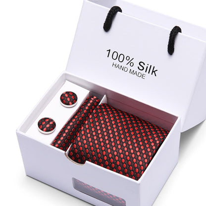 Caja de regalo para hombre, traje de 5 piezas, corbata de negocios formal para boda