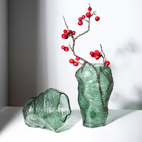 Florero de vidrio creativo de estilo europeo para decoración del hogar
