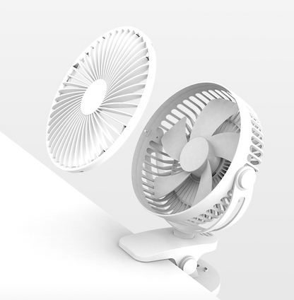 Mini ventilateur USB, grand vent, silencieux, pour bureau, anti-pincement, pour dortoir étudiant, lit, bureau, rechargeable, avec clip, mural