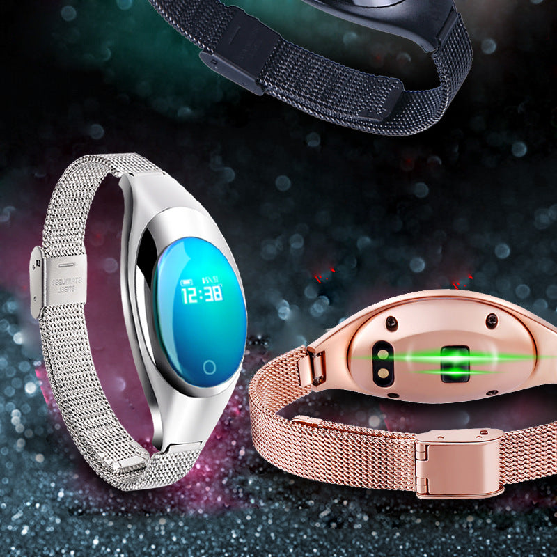 Pulsera inteligente de presión arterial y frecuencia cardíaca, compatible con WeChat Sports, podómetro, salud, oxígeno en sangre, pulsera inteligente para mujer