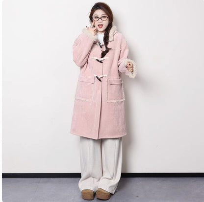 Maillard Short And Long Suede Faux Fur Plush Coat