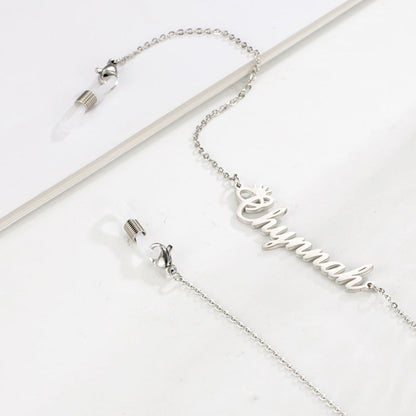 Customized Titanium Steel Name Glasses Chain Sunglasses