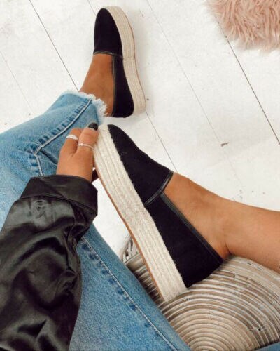 Women Hemp Platform Shoes