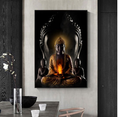 Tableaux sur toile mural Bouddha Dieu Peintures murales modernes sur toile Bouddha Images sur toile Affiches de bouddhisme Décoration murale