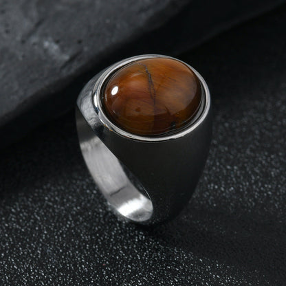 Stainless Steel Ring Casting Oval Natural