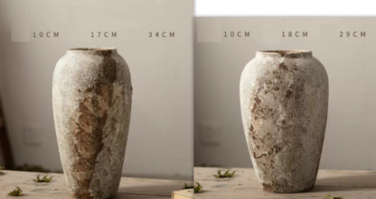 Mottled Old New Chinese Japanese Style Silent Style Decoration Hallway TV Cabinet Flower Arrangement Hydroponic Ceramic Vase