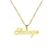 Custom Name Custom Stainless Steel Necklace 18K Gilded Letters