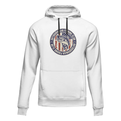 Sweat à capuche unisexe patriotique du club de pêche Outdoorsman