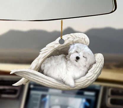 Car Pendant Sleeping Dog Angel Home Decor Acrylic Showcase Hanging Ornaments For Doors