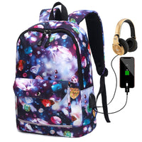 Sac à dos femme Sac à dos ordinateur Sac d'école rechargeable