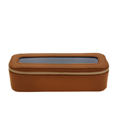 New Travel Portable Leather Large-capacity Cosmetic Brush Skin Care Products Storage Bag