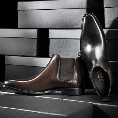 Bottes Martin homme en cuir chaud doublées de velours style britannique