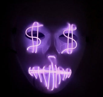Masque de fête LED dollar américain