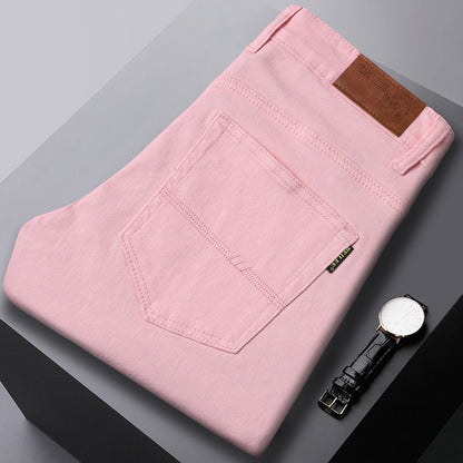 Jean décontracté taille mi-haute stretch slim tout-assorti