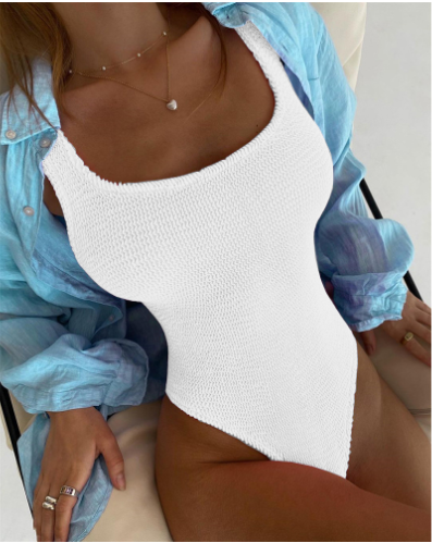 Slim Fit Women's Casual Sexy One-Piece Swimwear – Comfortable & Stylish Swimsuit for Beach & Pool