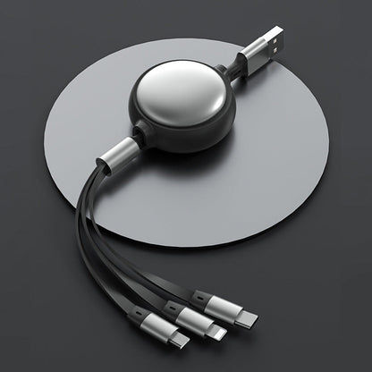 The Data Cable Is Suitable For Apple Android Type-c Three-in-one Silicone Telescopic Charging Cable