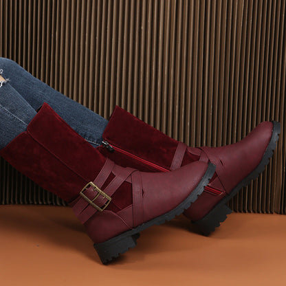 Chaussures à talon carré grande taille pour femmes – Ceinture décontractée à petit talon