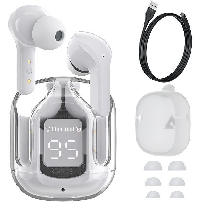 Mini auriculares inalámbricos Bluetooth con pantalla digital LED de alimentación
