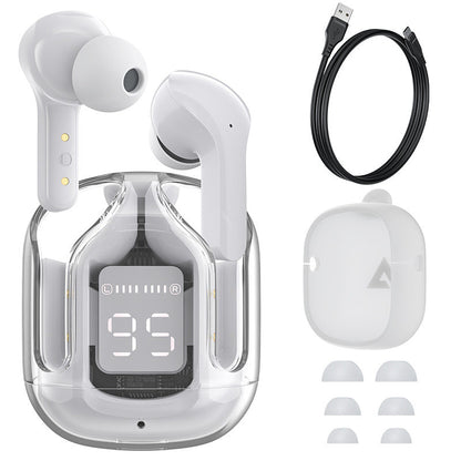 Mini auriculares inalámbricos Bluetooth con pantalla digital LED de alimentación