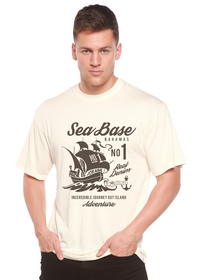T-shirt à manches courtes Sea Base Spun Bamboo® en viscose de bambou/coton biologique pour homme avec motif graphique