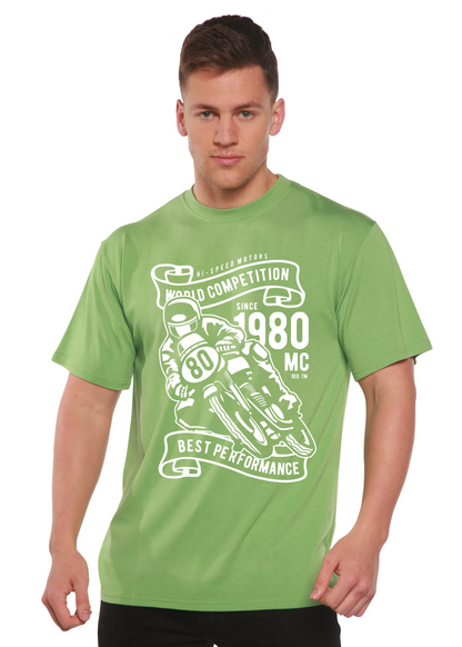 Camiseta gráfica de manga corta de viscosa de bambú y algodón orgánico para hombre World Competition