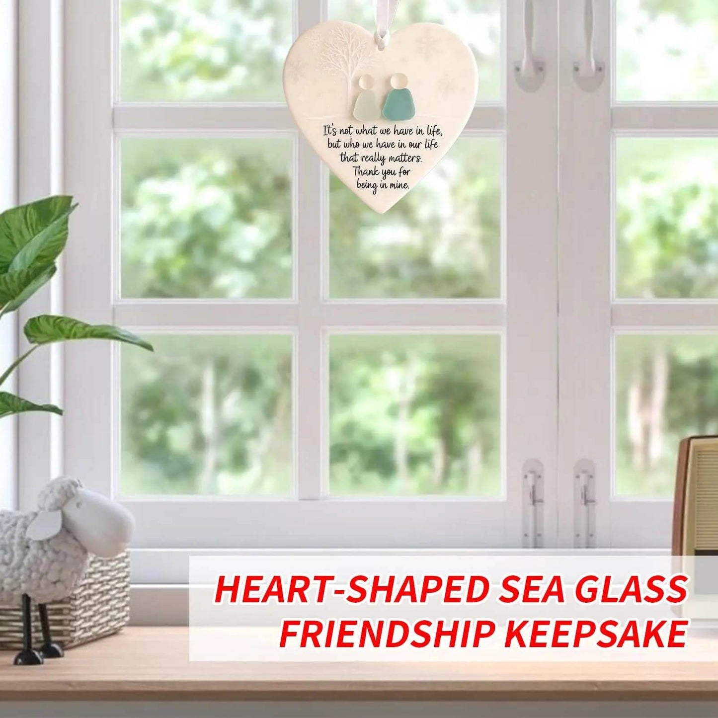 3D Printed Ceramic Love Heart Ornament for Friendship Decor