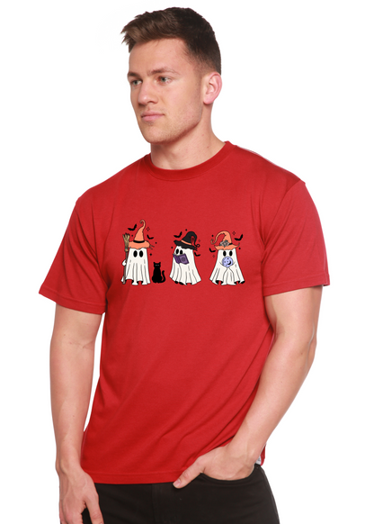 Camiseta gráfica de manga corta de bambú-viscosa/algodón orgánico "Halloween Boo" para hombre