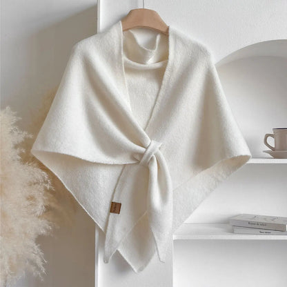 Women’s Elegant Solid Color Triangle Scarf and Casual Shawl