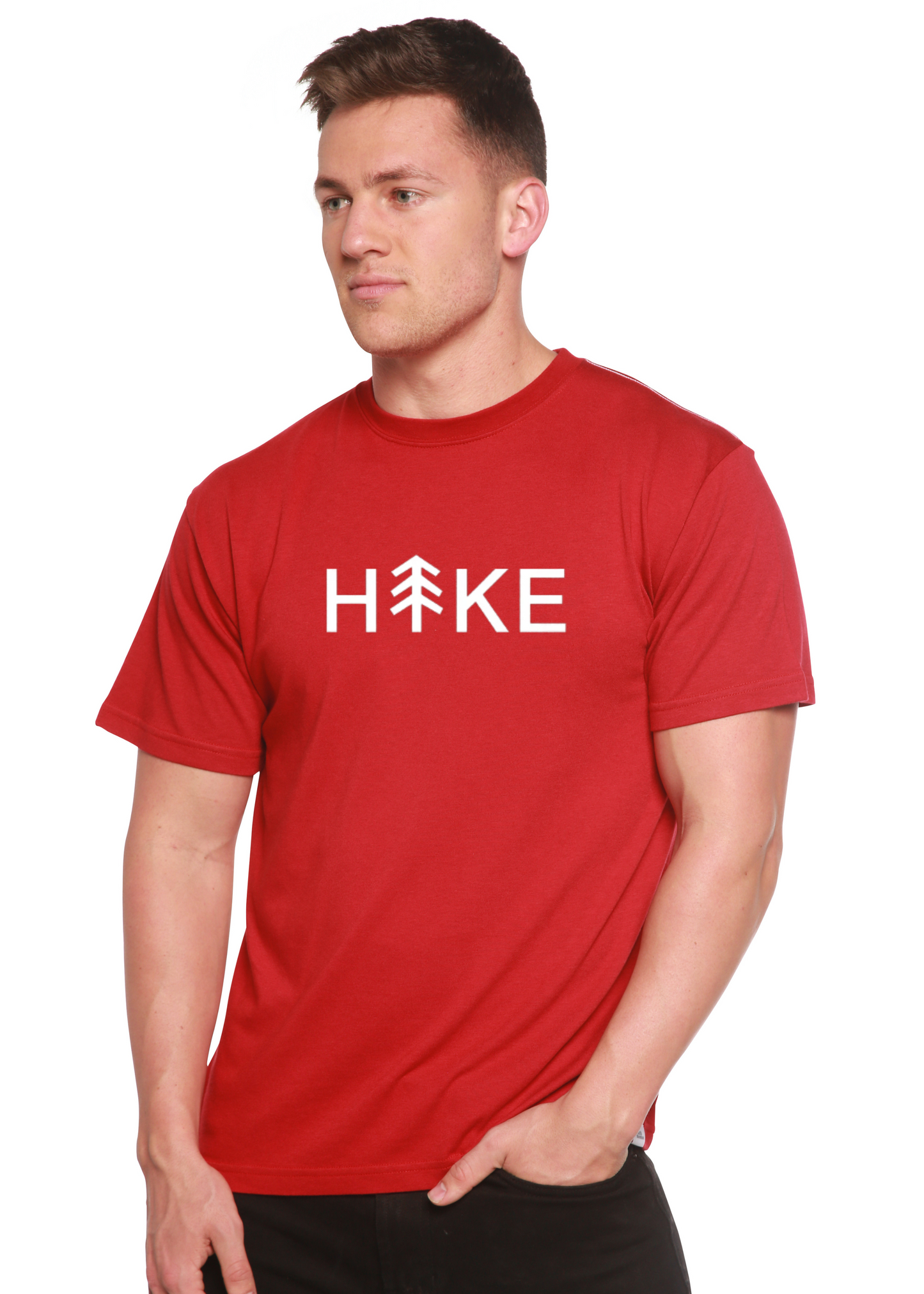 T-shirt graphique à manches courtes pour homme en bambou, viscose et coton biologique Hike