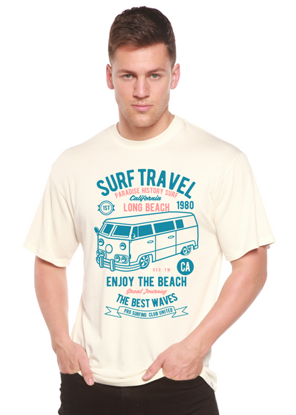 T-shirt graphique à manches courtes en bambou viscose/coton bio Surf Travel Spun Bamboo® pour homme